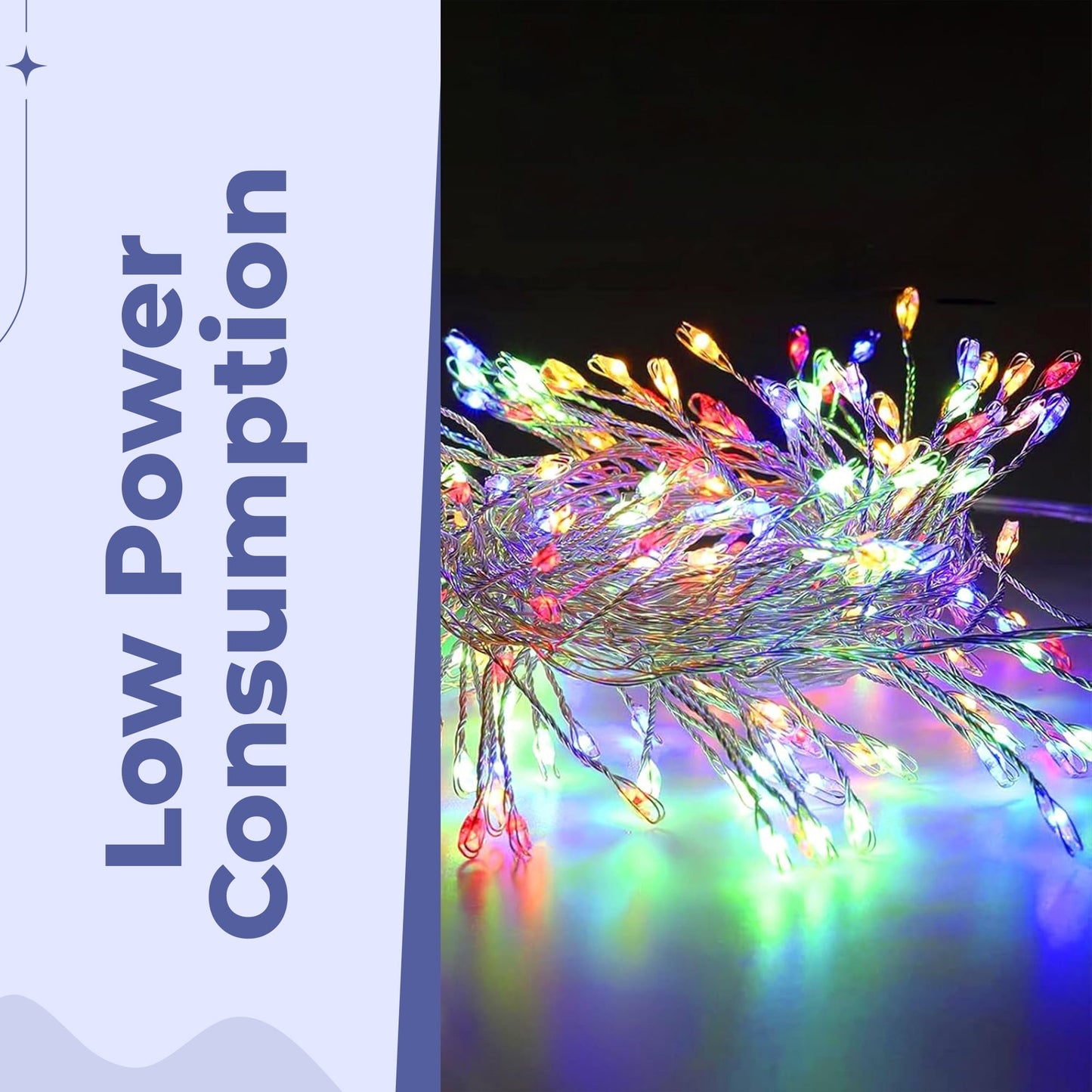 LED Firecracker String Lights – Dazzling Copper Wire Sparkle Bowlift