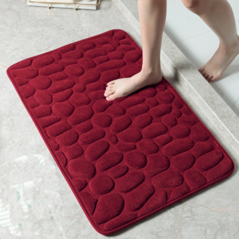 Skanto | Coated Bath Mat with Stone Texture
