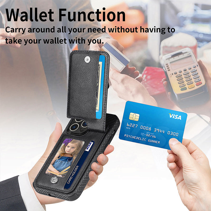 Magnetic zipper wallet case with credit card holder | Bowlift