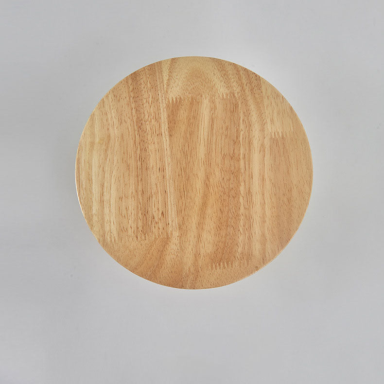 Skanto | Modern Minimalist Round Irregular Oval Wood LED Wall Lamp for Living Room