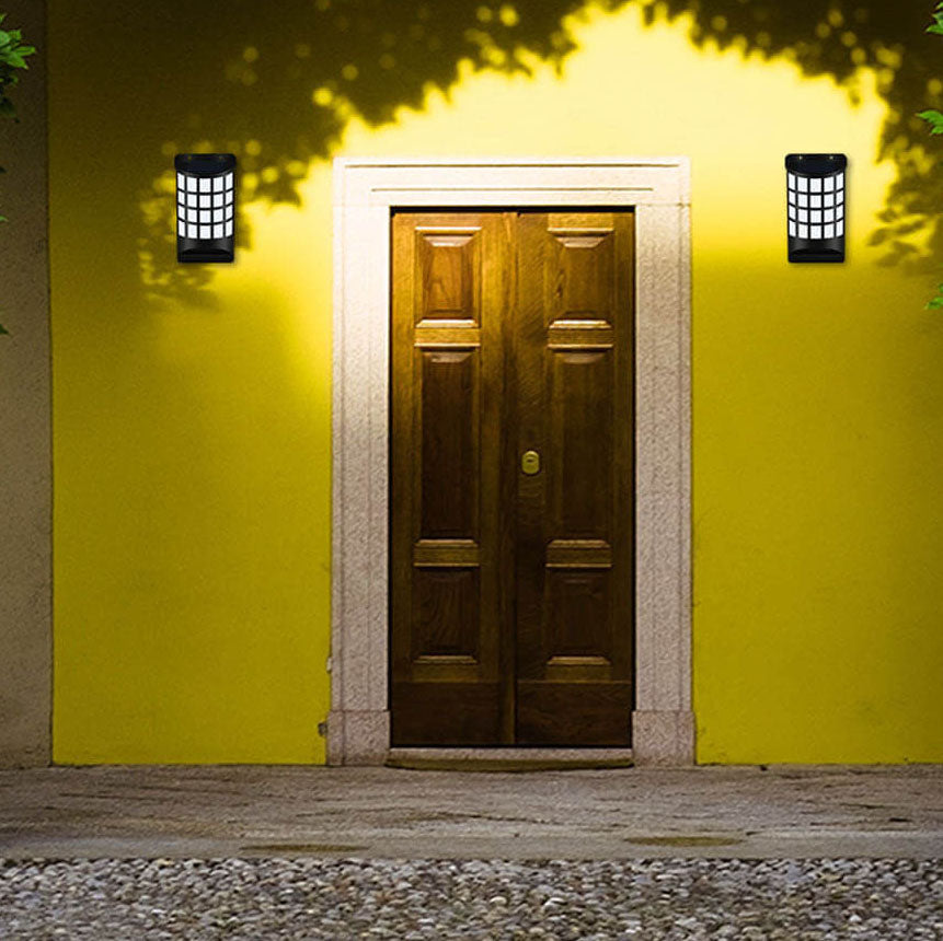 Skanto | Solar Flame LED Half Column Outdoor Wall Lamp