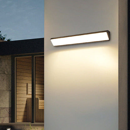 Modern Outdoor Long Bar Aluminum Acrylic Waterproof LED Wall Sconce Lamp | Karnz