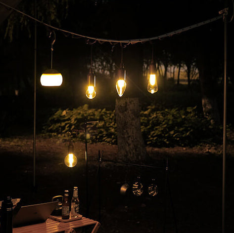 Retro Portable Waterproof Wood Cone Battery USB 1-Light Camping Outdoor Light | Skanto