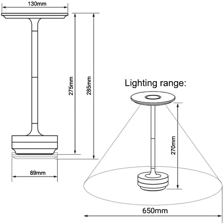 Skanto | Wireless Lamp - Dimmable & Rechargeable Desk Light