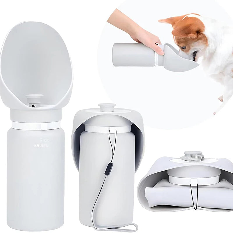 Skanto | 550ml Foldable & Leak-Proof Pet Water Bottle for Travel