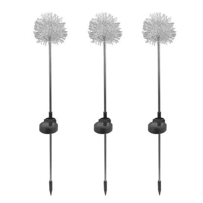 Solar LED Garden Lamp (2 pieces) Dandelion Design with Spike | Karnz