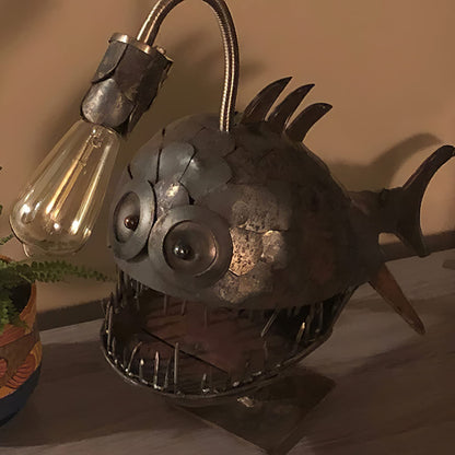 Skanto | Steampunk Angler Fish Lamp