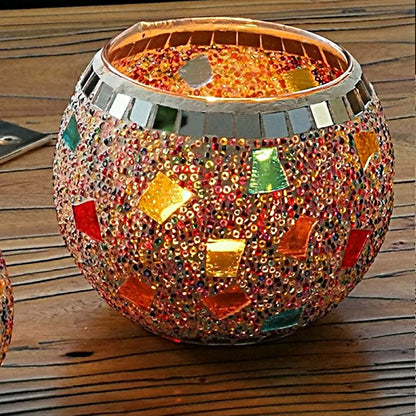 Brehn | European Retro Glass Mosaic Tealight Holder