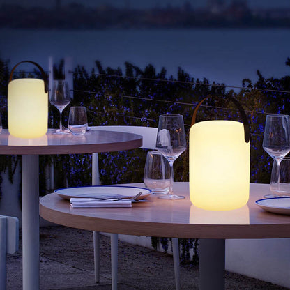 Skanto | Modern Simple Plastic Round Square Hand LED Table Lamp for Outdoor Patio