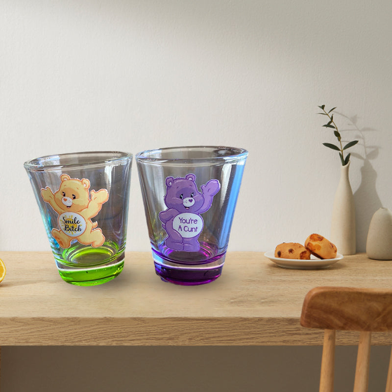 Skanto Swear Bears Shot Glasses Set, 6 Pieces | Skanto