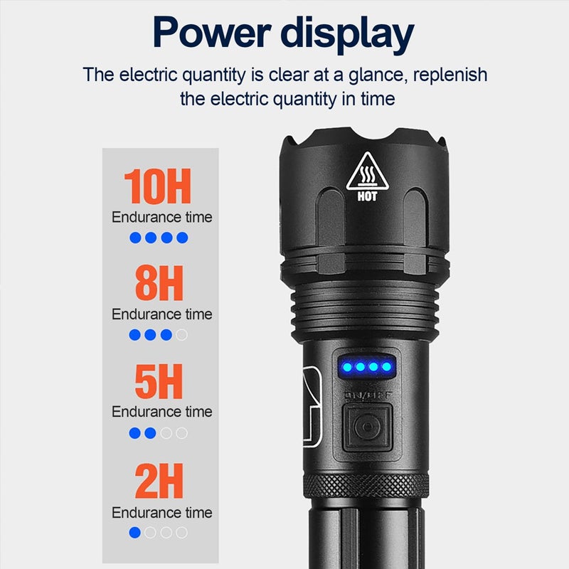 XHP50 Waterproof zoomable bright flashlight | Karnz