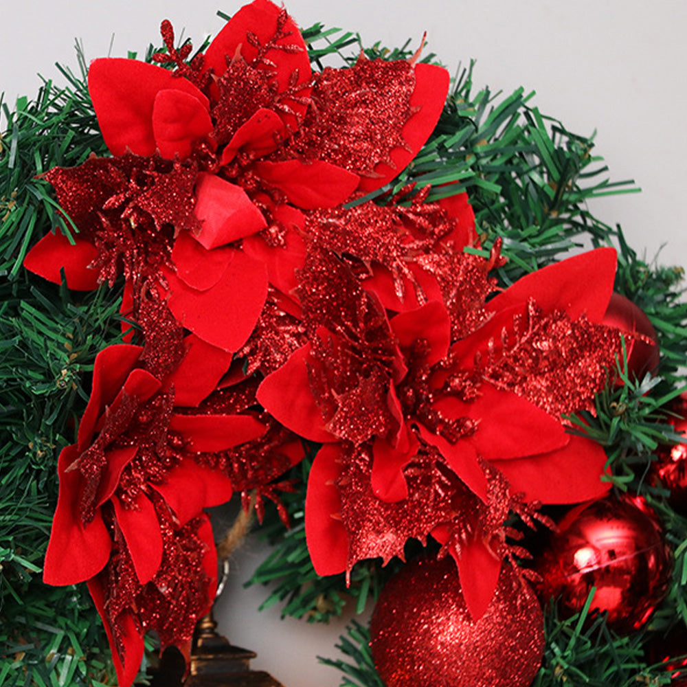Skanto | Christmas Wreath with LED Lights and Bow