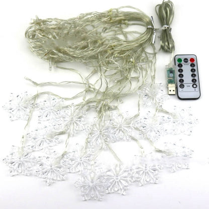 Skanto | Skanto Snowflake Remote Control Icicle Lights Flashing LED Decorative Lights