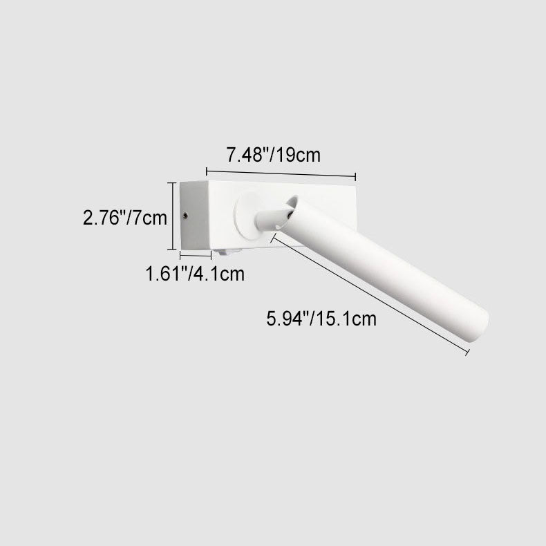 BowLift | LumeFocus Rectangular LED Wall Light | Adjustable Angle | Minimalist Design | Reading Lamp | Warm Light