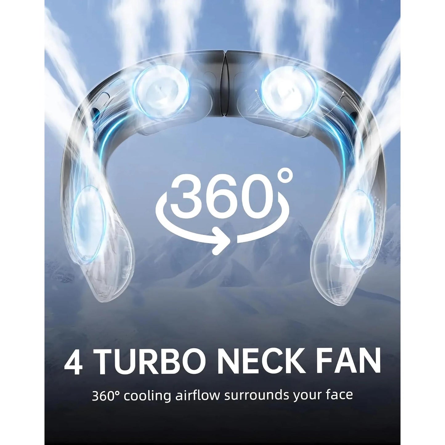Portable neck fan with rechargeable cooling for outdoor sports | Brehn