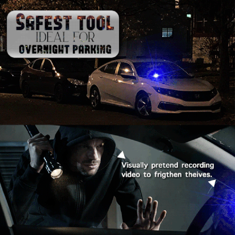 Flashing anti-theft warning light in the car