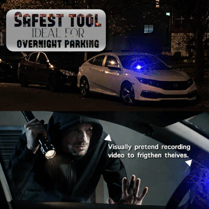 Flashing anti-theft warning light in the car