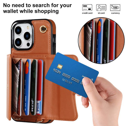 Leather shoulder bag with tote bag and lanyard for the iPhone