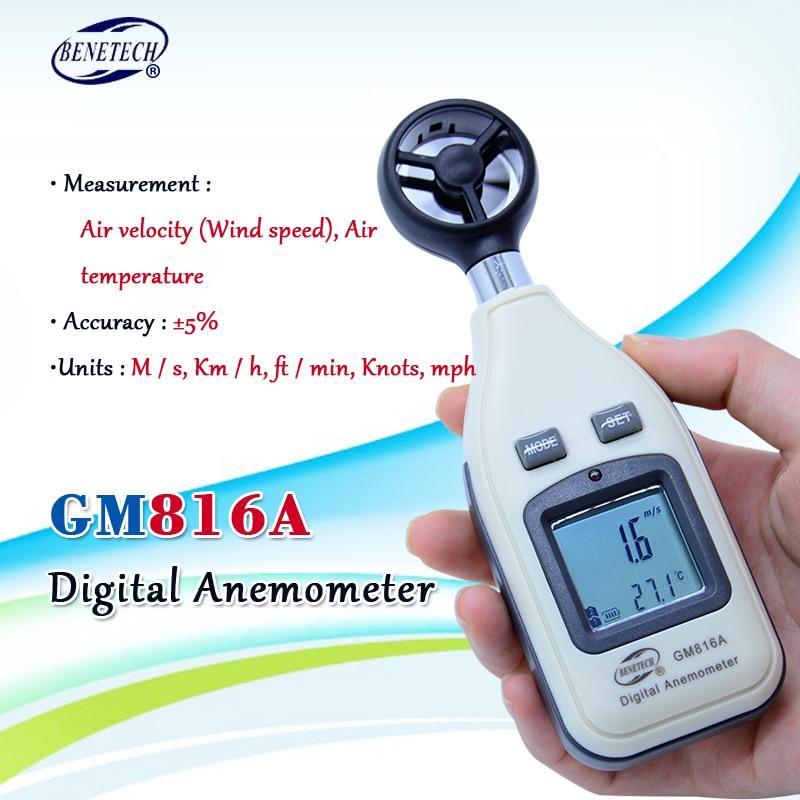 BowLift | Wind Speed Meter with LCD Backlight Display Handheld Windmeter