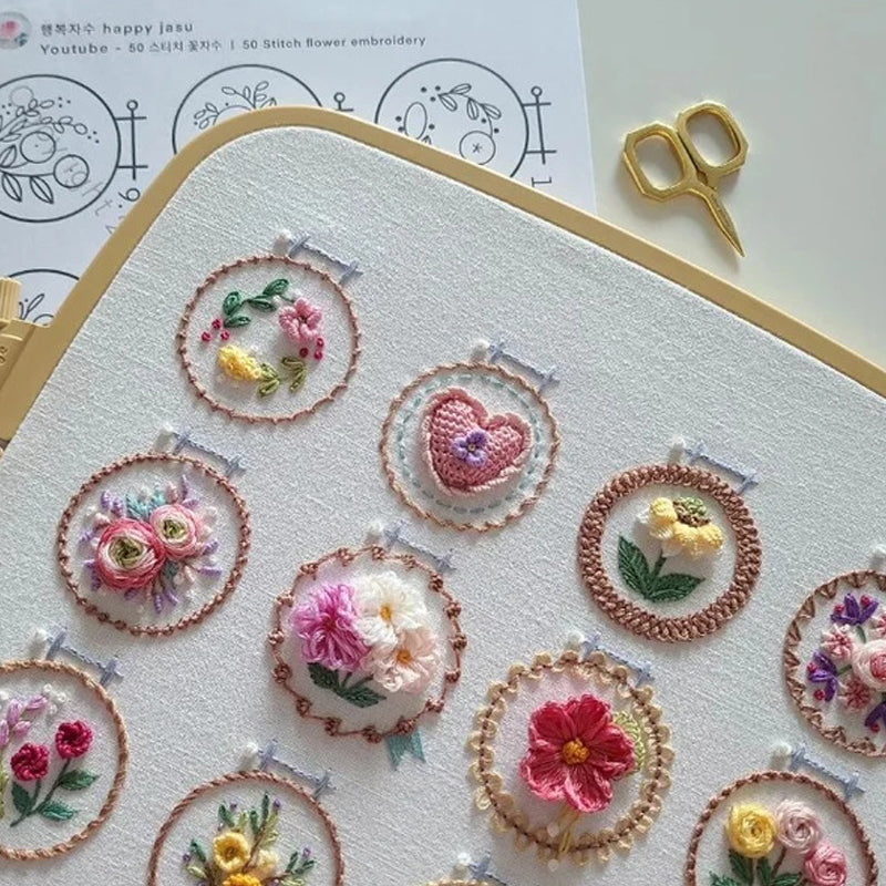 BowLift | Small Flower Frame Embroidery Kit