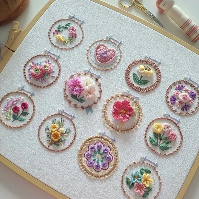 BowLift | Small Flower Frame Embroidery Kit