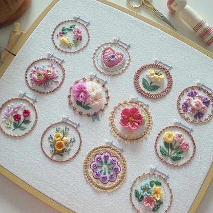 BowLift | Small Flower Frame Embroidery Kit