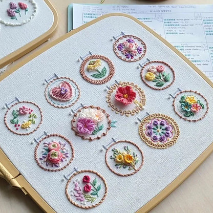 BowLift | Small Flower Frame Embroidery Kit