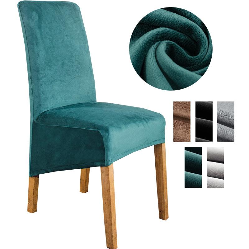 BowLift | Stretch Velvet XL Size Dining Chair Covers x4 | Soft. Stretchable & Non-Slip for Home Dining Room Decoration