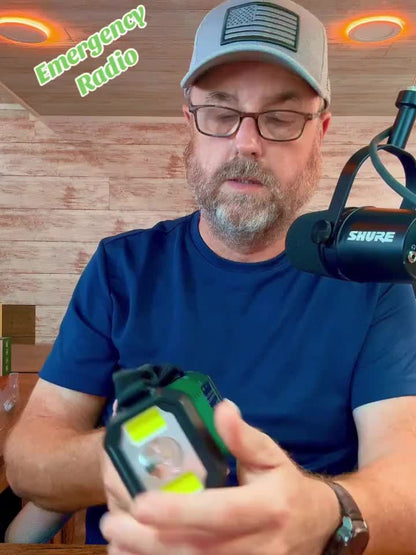 Brehn | StormMate X10 Emergency Radio with 10,000 mAh Power Bank | Solar, Crank & USB-C | LED Light, SOS Alarm & Compass | AM/FM/NOAA