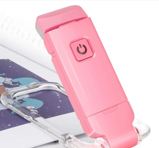 LED USB rechargeable book reading lamp, adjustable brightness, eye protection