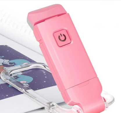 LED USB rechargeable book reading lamp, adjustable brightness, eye protection
