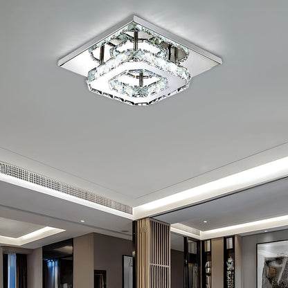 Modern LED Ceiling Light with Crystal Optic