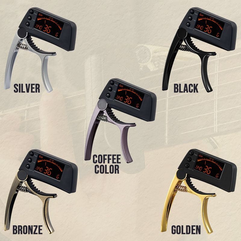 Skanto | DUAL-USE GUITAR CAPO TUNER WITH LCD DISPLAY