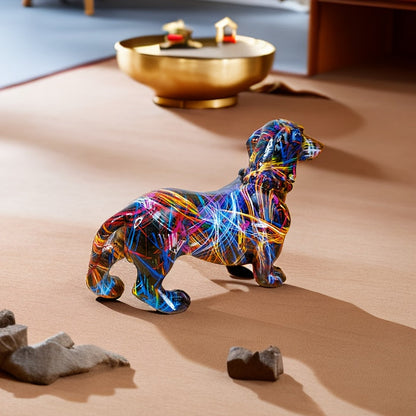 BowLift | Dachshund Delight – Colorful Dachshund Sculpture for a Playful Atmosphere in Your Home