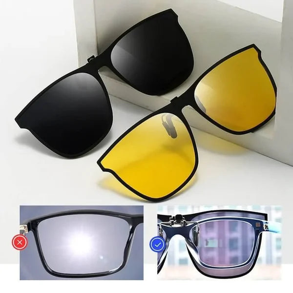 Skanto | OogZeker Clip-on Sunglasses – Lightweight Polarized UV400 Clips for Eyeglass Wearers