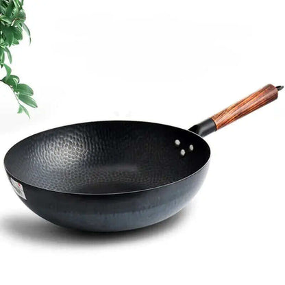 BowLift | Authentic handmade iron wok – Premium quality with wooden lid
