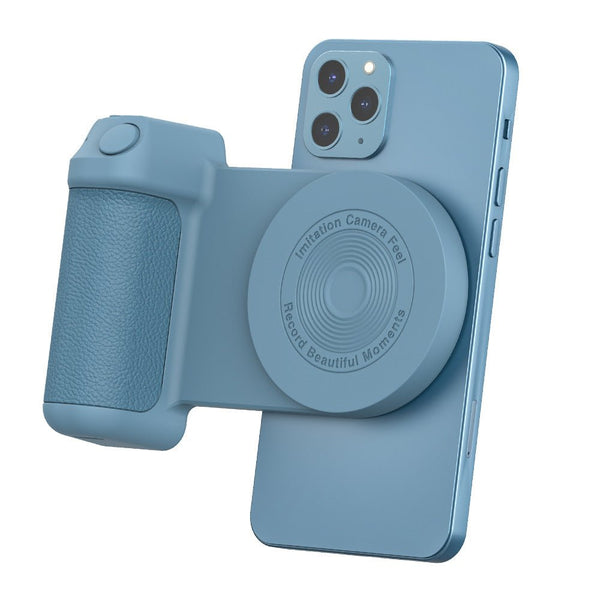 Skanto | Griply Magnetic Phone Holder with Wireless Charging – Anti-Vibration Hand Grip for Stable Shots