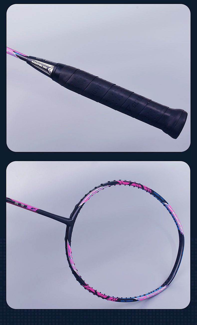 Skanto | Offensive badminton racket with secondary reinforcement made of 32-pound carbon fiber