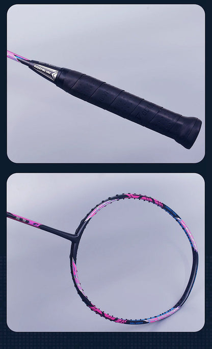 Skanto | Offensive badminton racket with secondary reinforcement made of 32-pound carbon fiber