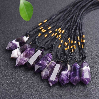 Skanto | Natural Crystal Amethyst Healing Necklace - Lyra