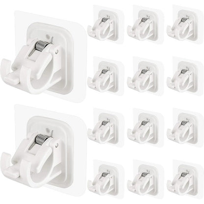 BowLift | Nail-Free Adjustable Curtain Rod Bracket Holders – Drill-Free & Wall-Safe