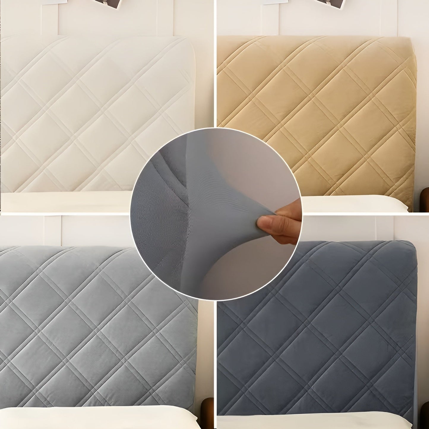 Headboard Cover Quilted – Premium Padding for More Comfort | Decorative & Protective | Bowlift
