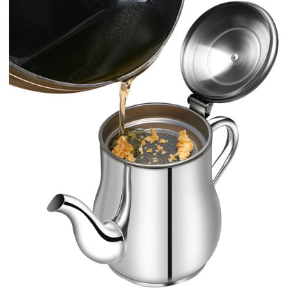 Stainless Steel Oil Strainer Pot Bowlift