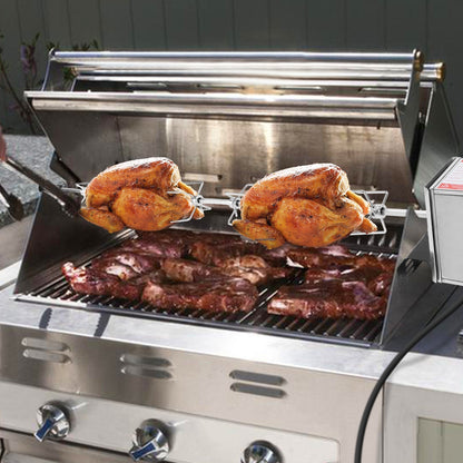 BBQ Rotisserie Spit Stainless Steel Motor 4x Meat Fork | Karnz