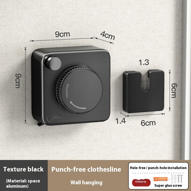 Telescopic Wall-Mounted Clothesline in Stainless Steel | Skanto