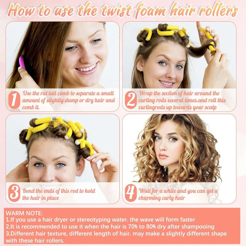 No-Heat Hair Curler Set Karnz