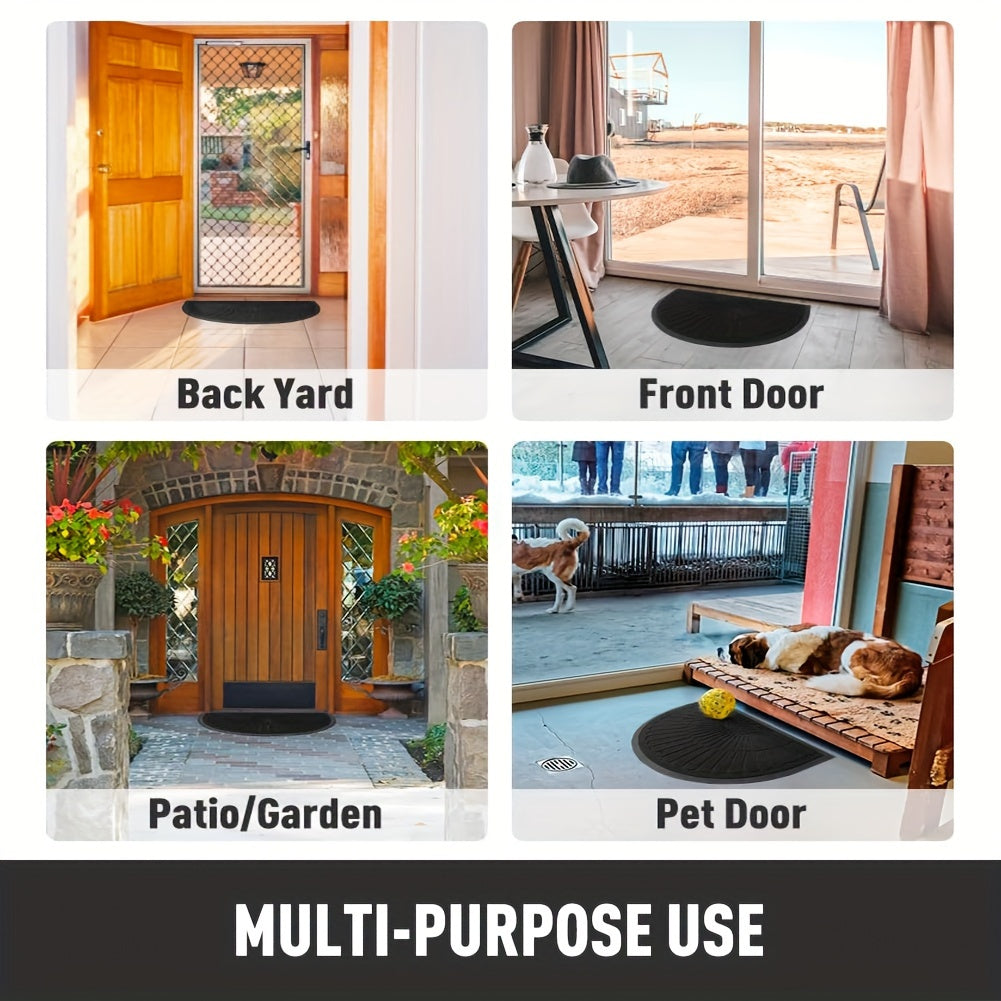 Semi-circular rubber doormat – Durable and non-slip for indoor and outdoor use | Bowlift