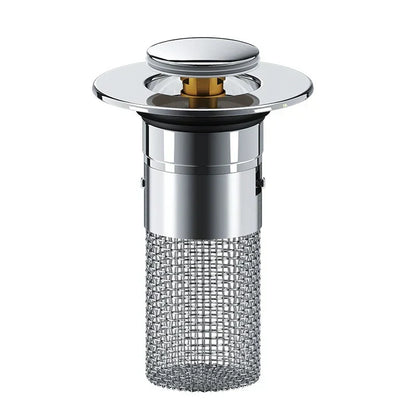Stainless Steel Drain Filter with Hair Catcher – Stainless Steel Strainer for Kitchen and Bathroom, Clog-Free | Brehn