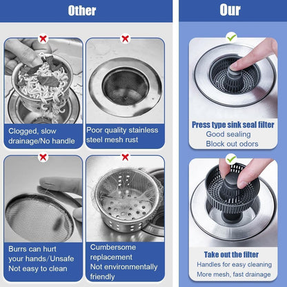 BowLift | New Upgraded Sink Bounce Core Drain Strainer