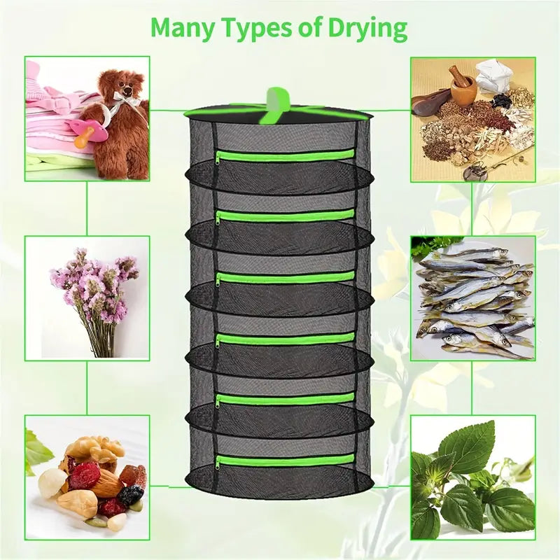 Skanto | Foldable Drying Basket for Fruits, Vegetables, and Herbs – Multi-layer Mesh Storage for Fast Drying Process